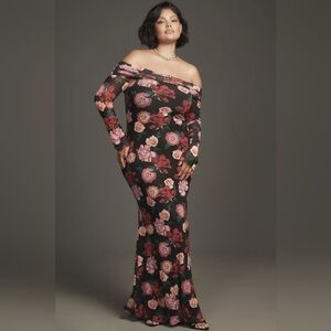 AFRM Black Floral Long Sleeve Dress
